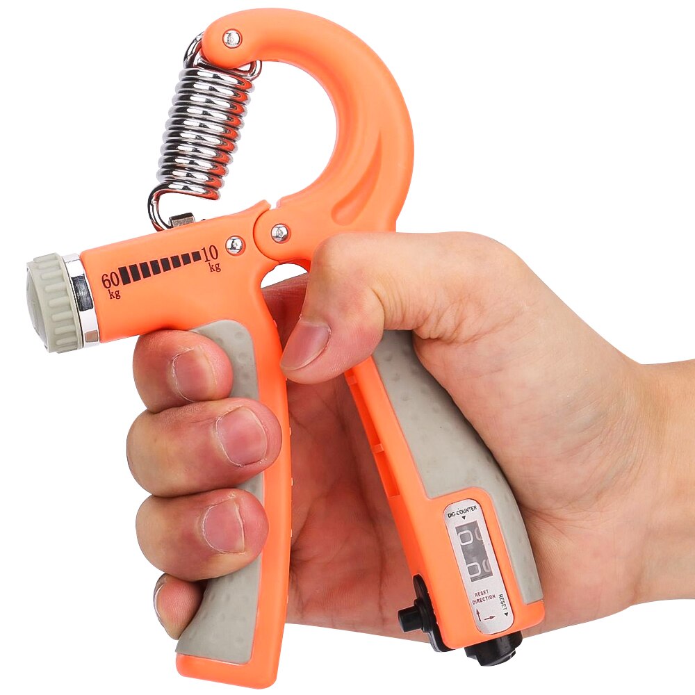 R-Shape Adjustable Heavey Hand Grip Sports Strength Countable Exercise Strength Gripper Spring Finger Pinch Carpal Expander