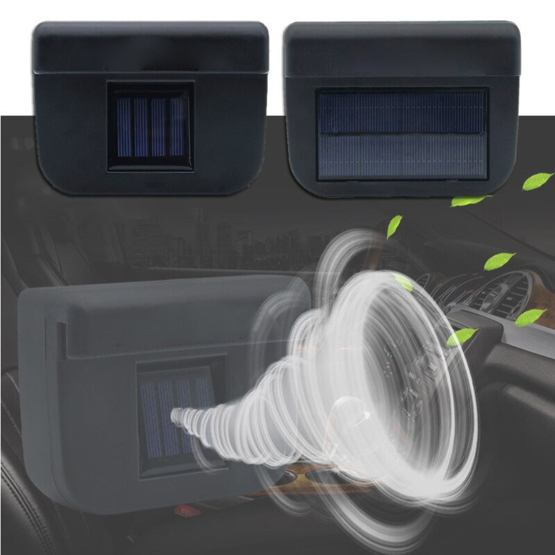Énergie solaire Mini climatiseur voiture Auto évent ventilateur frais climatiseur Portable E7CA