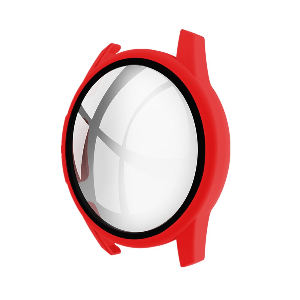Meerkleurige spuitgegoten horlogekast voor huawei  gt 2 42mm harde pc met gehard glazen deksel 46mm volledige beschermende bumper: Rood / Voor  gt 2 42mm