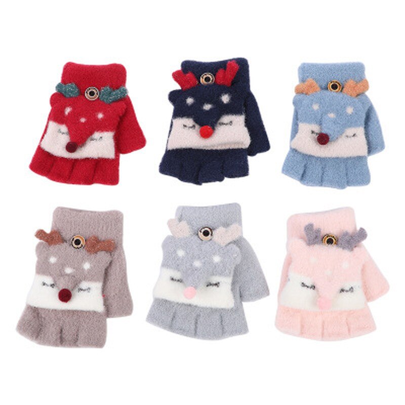 Winter Handschuhe freundlicher Finger Handschuhe Nette Karikatur Ebene Mitttens für freundlicher Baby Jungen Mädchen Winter Handschuhe für Weihnachten