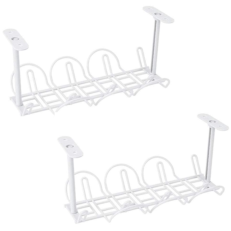 Schreibtisch Kabel Verwaltung 2 Pack Kabel Verwaltung Fach Draht Kabel Fach Organizer für Büro und Zu Hause, Weiß: Default Title