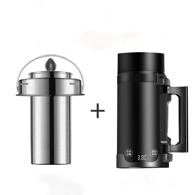 Portable Mini Electric Kettle Water Thermal Heating Boiler Travel Teapot Cup Milk Heater Stew Porridge Cooker 110V 220V: Black 2 / UK