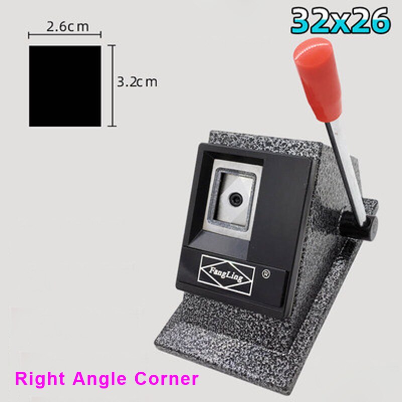 Heavy Duty Manual 32x40mm Photo Paper Cutter Multi Sheets Stand Paper Graphic Punch Die Cutter: 26x32mm right angle
