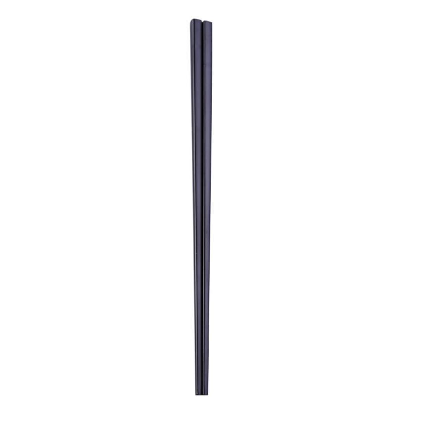 1 par spisepinner rustfritt stål servise fargerik lengde 23cm sushi pinner spisepinner: Svart