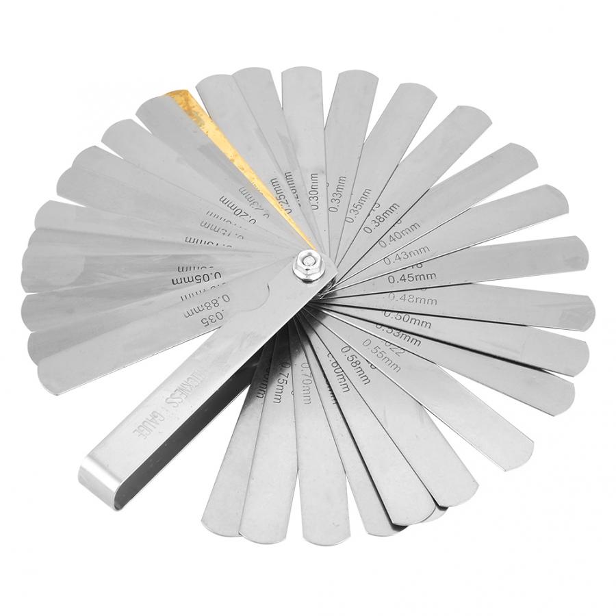 89mm Stainless Steel Feeler Gauge & Imperial Ruler Welding Inspection Tool 0.04-0.88MM