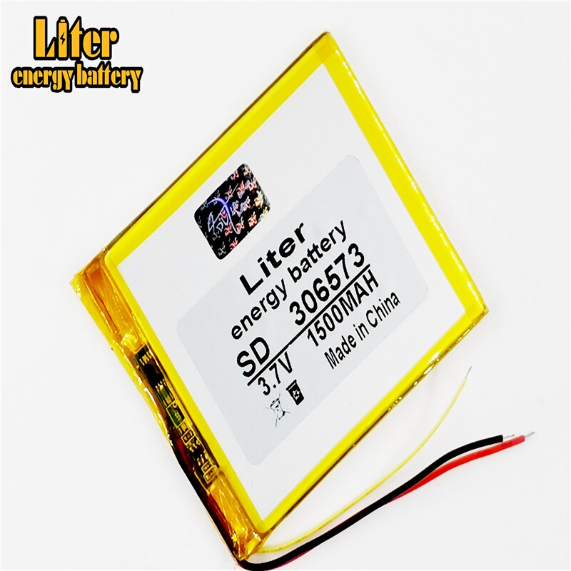 Celdas de polímero de litio LiPo de 3 líneas, 306573, 3,7 V, 1500mAh, energía para PAD, GPS, vídeo, juego, E-Book, tableta, PC, Banco de energía