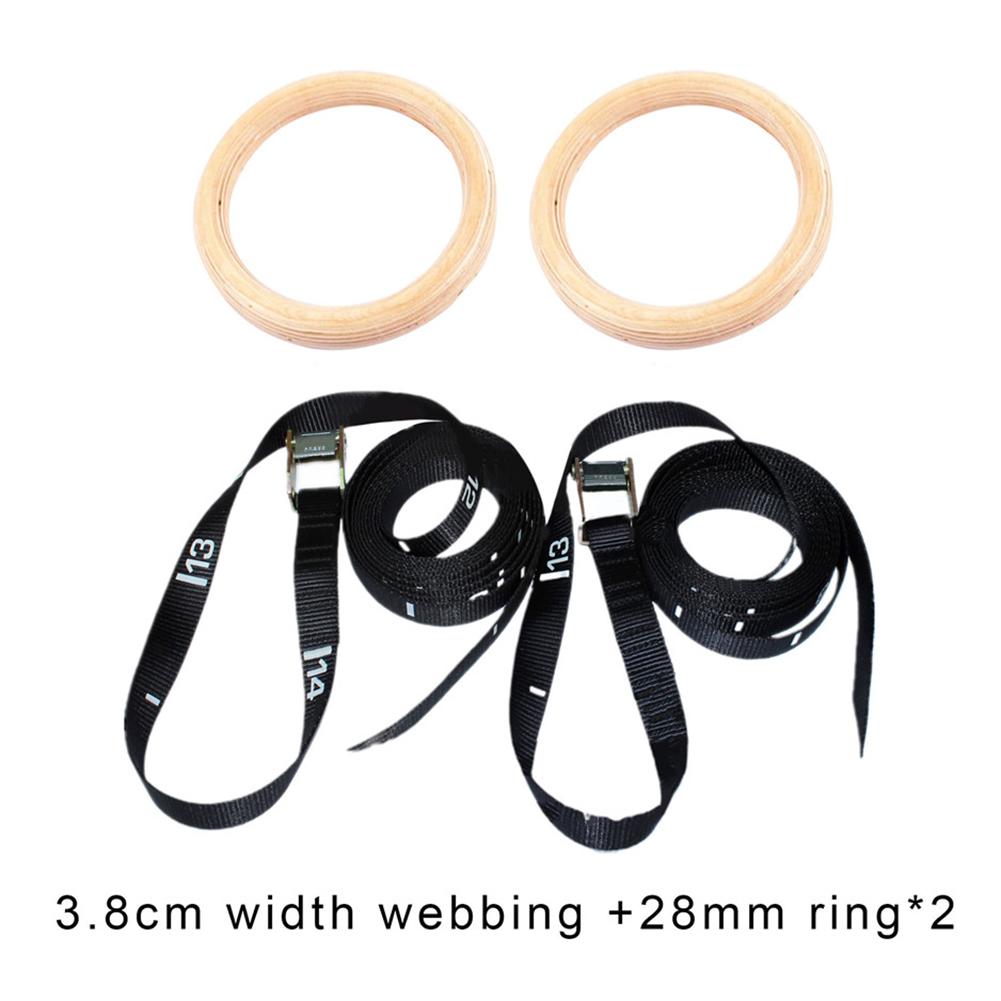 Drewniane pierścienie gimnastyczne z regulowaną klamra krzywkowa 14.76ft długie paski pierścienie robić ćwiczeń antypoślizgowe pierścienie treningowe robić domowa siłownia
