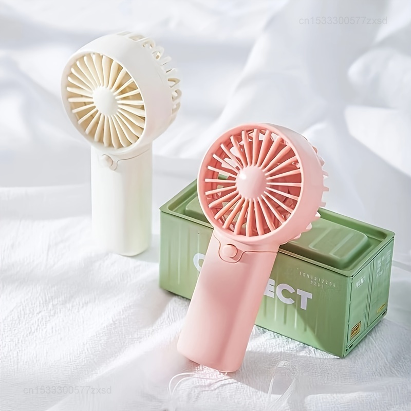 Cute Mini Fan Portable Handheld Fan Lightweight Handy Fan Pocket Low Noise Small Electric Fan for Student Outdoor Fan