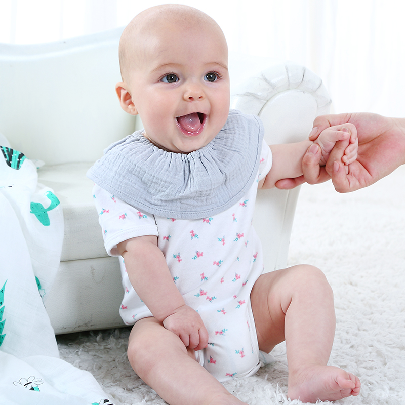 3 Pcs Slabbers Puur Katoen 360 Graden Burp Doeken Zachte Ademend Bandana Slabbetjes Voor Jongens Meisjes Mode Kraag Leuke sjaal Voor Kinderen