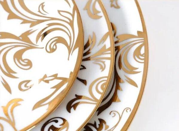 European ceramic three-layer fruit plate cake rack dried fruit plate snack plate snack double-layer plate wedding tray candy box