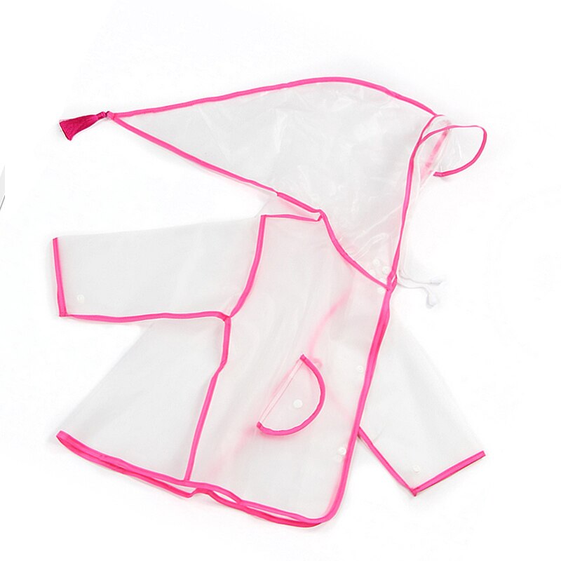 Waterdichte regenjas voor kinderen, lichtgewicht transparante regenjas, poncho met capuchon