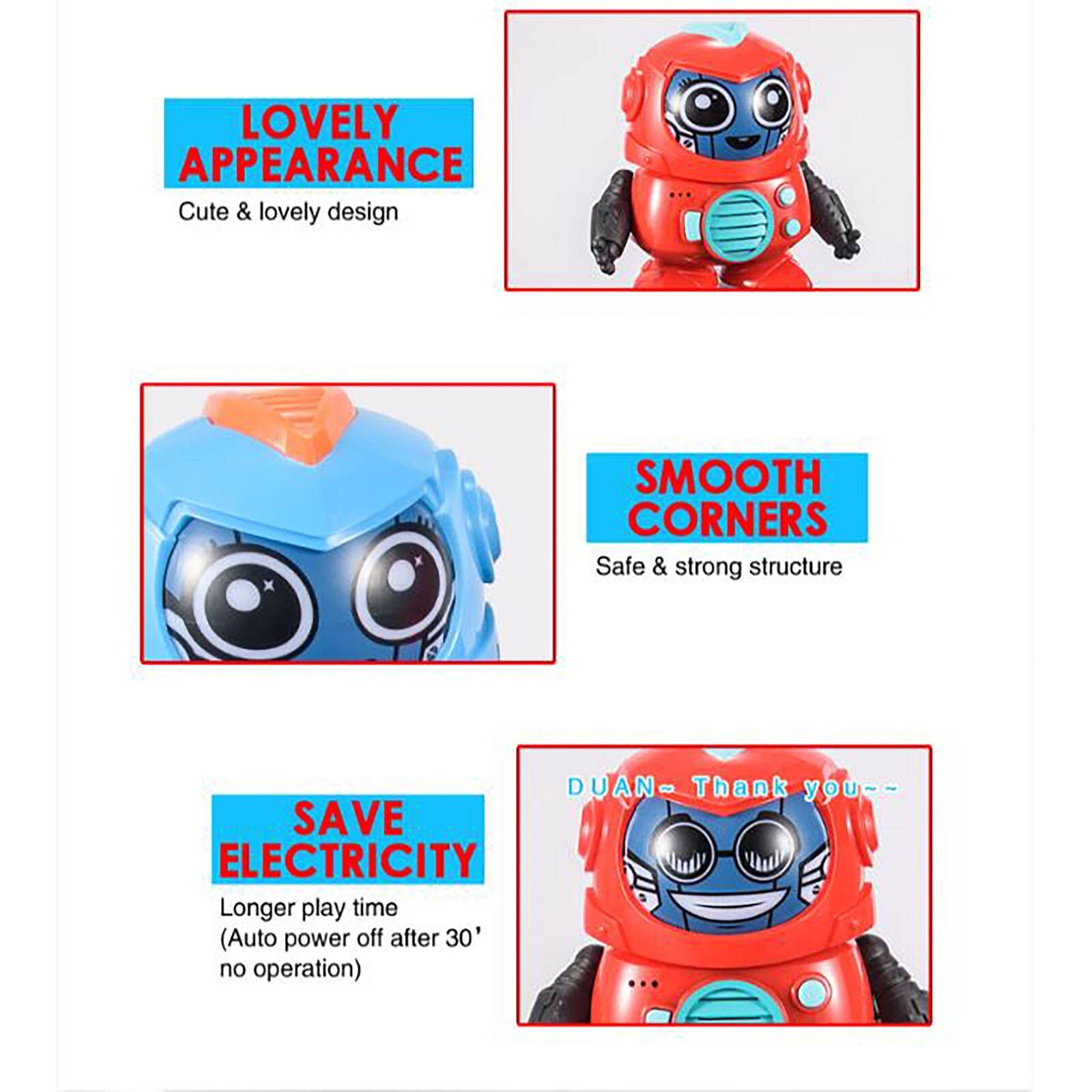 Robot registrazione vocale citofono cambio viso Puzzle genitore-figlio giocattolo interattivo bambola per bambini giocattoli per bambini ragazza ragazzo regalo