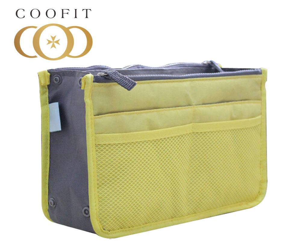 Coofit sac de rangement de voyage à compartiments multiples, sac de rangement de toilette, trousse de toilette de couleur unie pour voyage: 11