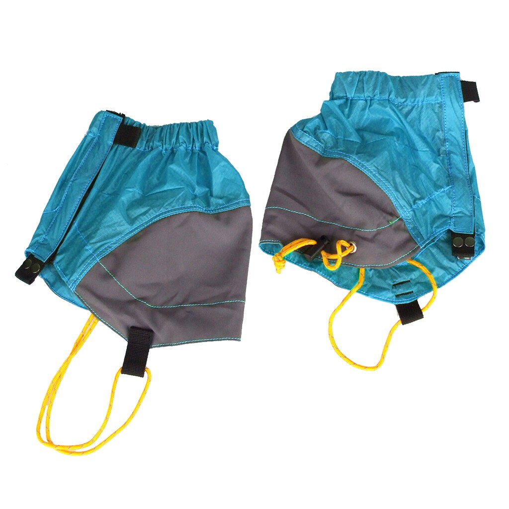 1 par de polainas para caminar y senderismo, ligeras, impermeables, de nailon, 4 colores: Azul