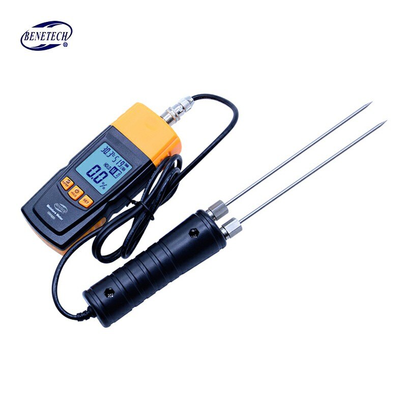 Benetech  gm620 digital lcd display træ fugtmåler 2 ~ 70%  fugt tester doulbe test sonde træ fugt detektor bærbar