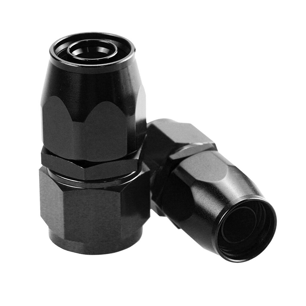 AN4/AN6/AN8/AN10/AN12 Swivel Hose End Fitting Adapter For Oil/Fuel/Gas Hose Line AN Degree Swivel Hose End Black may27
