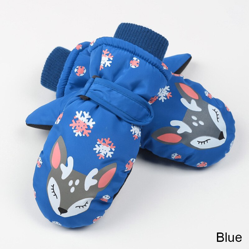 MOLIXINYU-gants de Ski tricotés pour enfants | Nouveaux gants d'hiver chauds pour garçons et filles, Plus velours épais pour 8 à 12 ans: blue