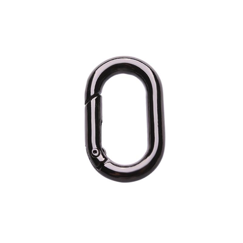 1PC stopu cynku platerowany brama wiosna owalny pierścień klamry klipy karabinek torebki torebki naciskać cyngiel haczyki na zatrzaski materiały krawieckie: czarny