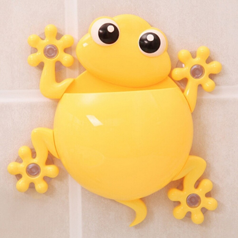 1 Uds. de dibujos animados Sucker Gecko cepillo de dientes de pared de succión juegos de baño soporte de cepillo de dientes accesorios sanitarios al azar