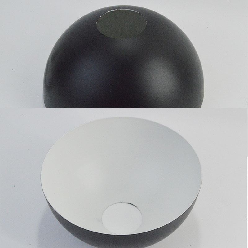 Lameshade-Lampe de chevet en métal, abat-jour de budgétaire demi-cercle noir, accessoires d'éclairage pour table de face