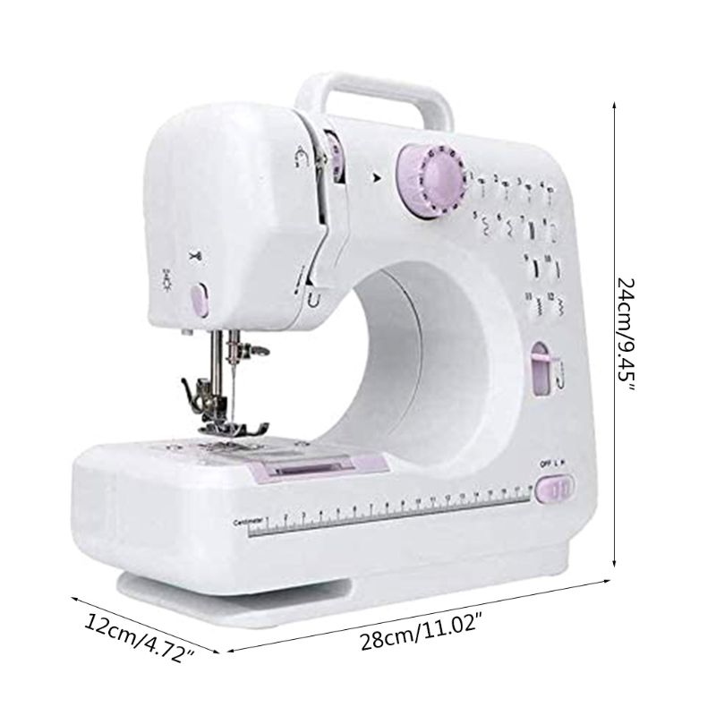 Portable Sewing Machine Basic Easy to Use for Adults and Kids,12 Built-in Stitch