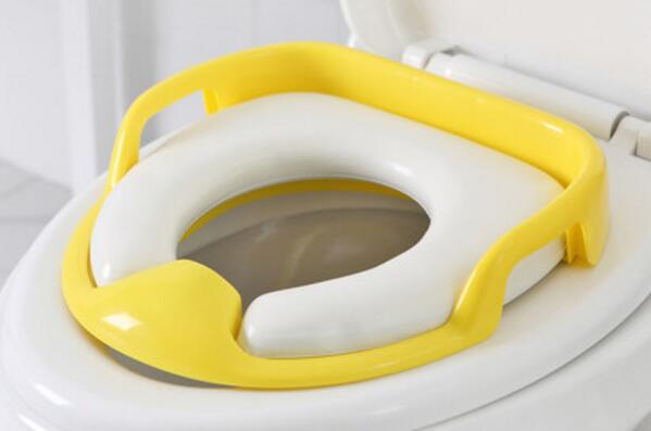Children Toilets with Handles Kid's Safe Potty Seat Belt Toilet Seat Cover Potties: Yellow