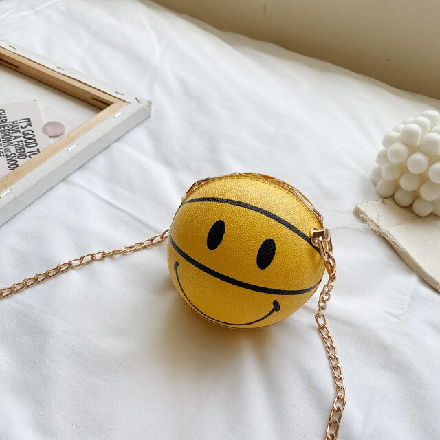 Cool Basketbal Zak Reizen Diagonaal Kleine Schoudertas Koreaanse Versie Van Leuke Wilde Hip-Hop Jongens En Meisjes: small yellow