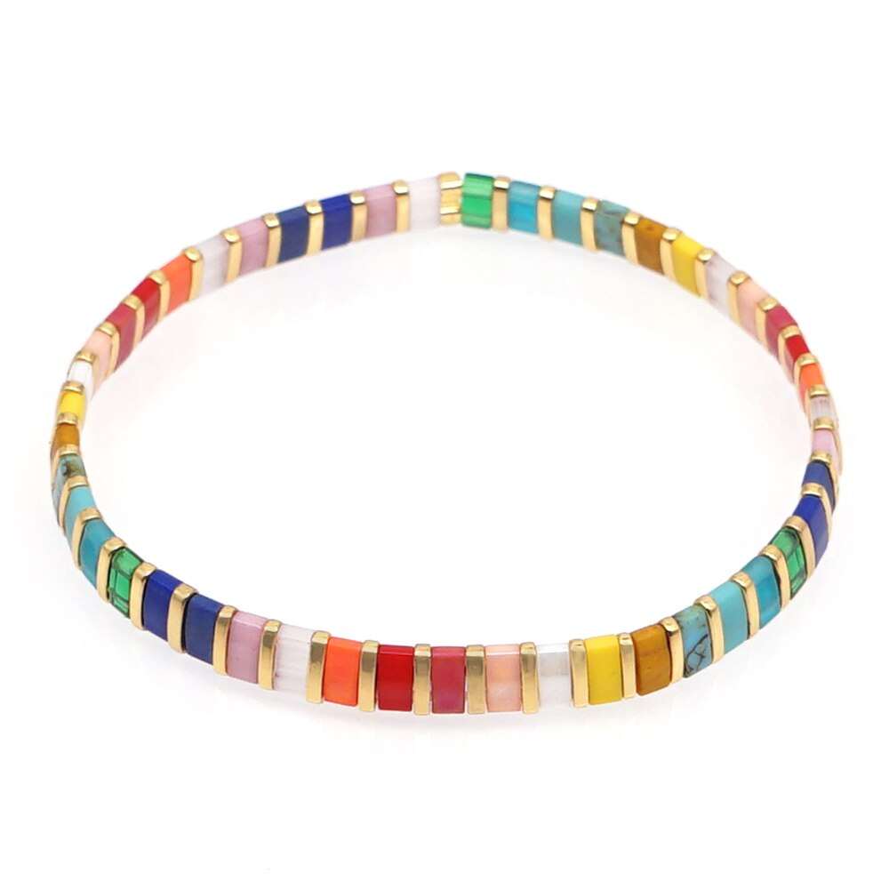 Go2boho Vriendschap Armband Miyuki Tila Kralen Armbanden Voor Vrouwen Sieraden Bohemian Zomer Regenboog Pulseras Sieraden