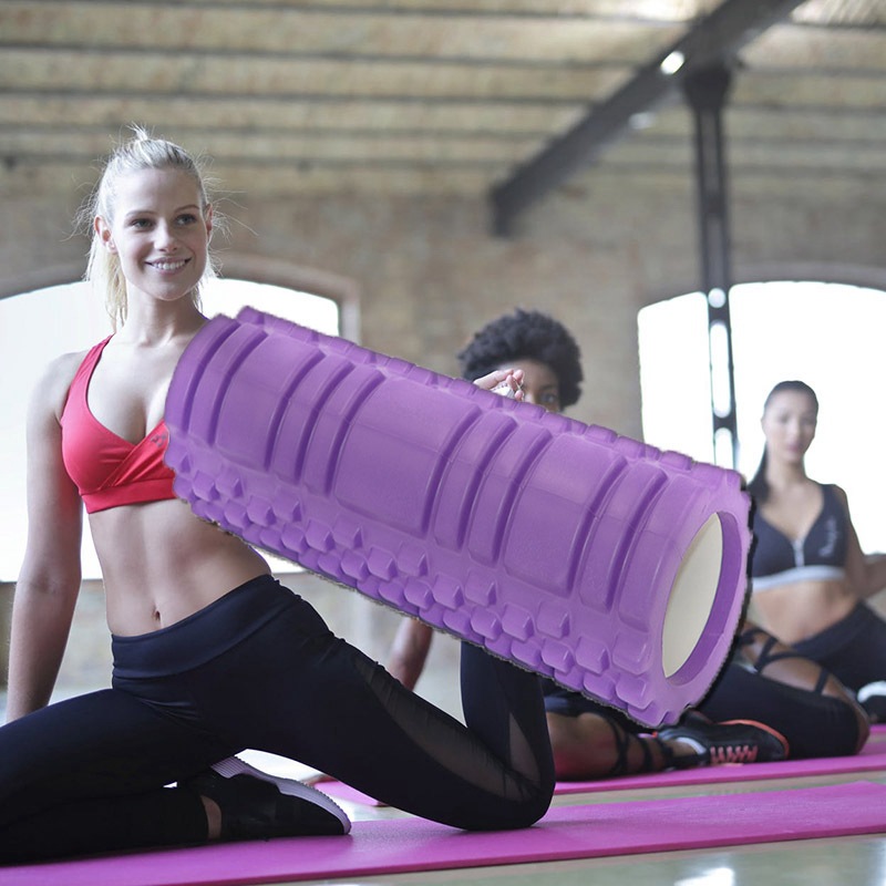 1 pçs 30*30cm rolo de espuma de fitness yoga bloco coluna massagem fitness pilates ginásio muscular volta vara corpo relaxar equipamentos fitness