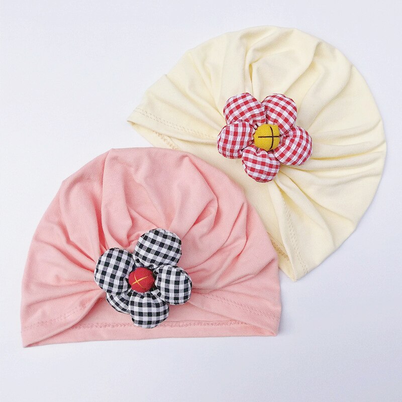 Lovely Flowers Baby Hat Turban Cotton Baby Girls Hat Soft Newborn Infant Cap Headwrap Headwrap