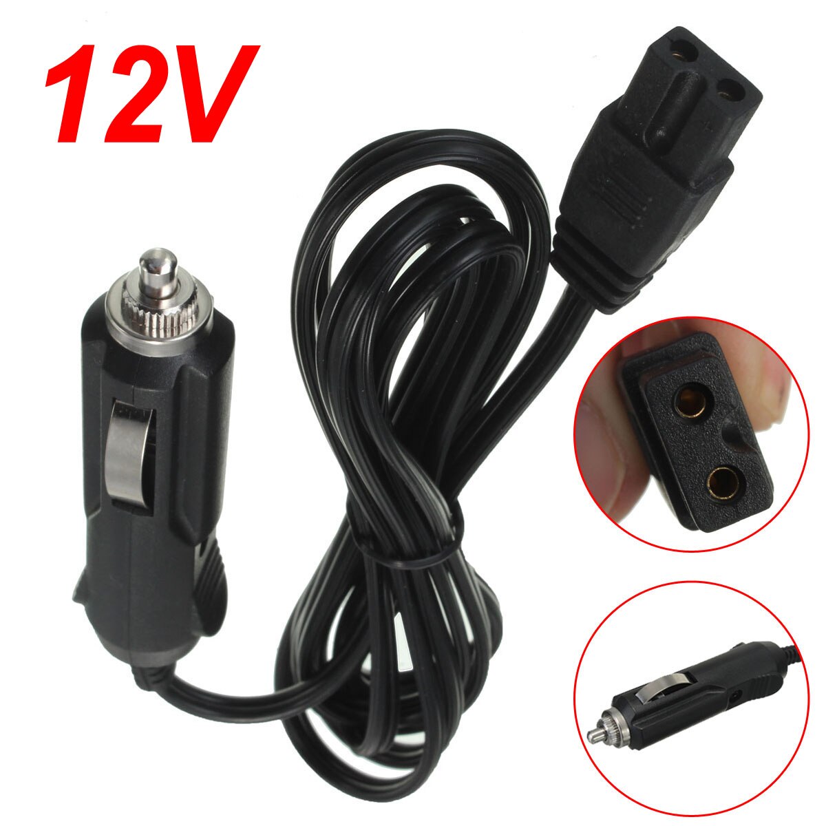 2m 12V DC 2 Pin Blei Kabel Stecker Draht Stoßstange Ersatz Auto Kühler Kühlen Box Mini Kühlschrank Zigarre leichter Stecker für Ausgehen