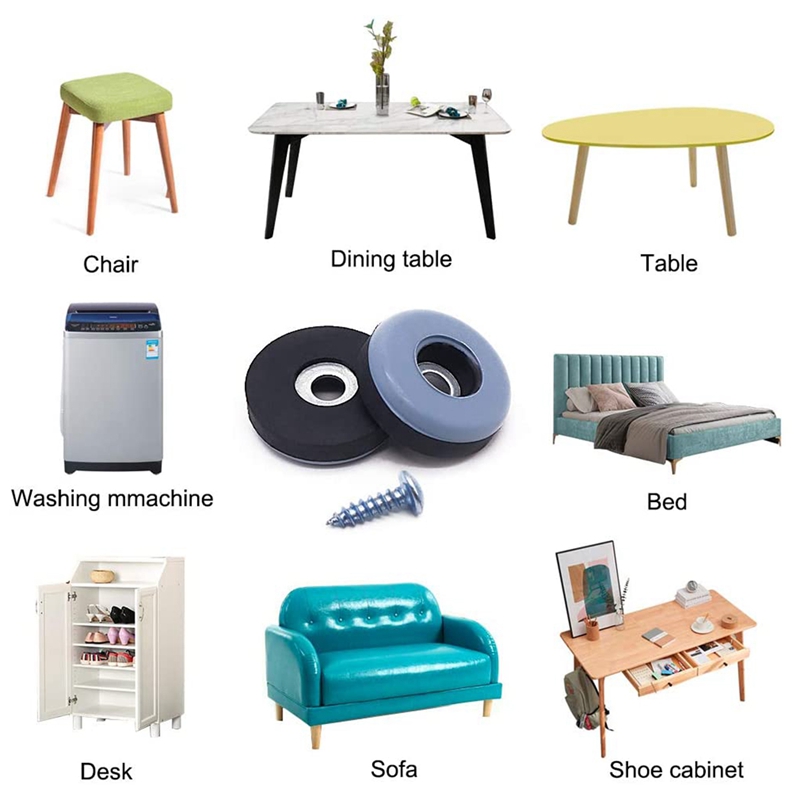 48Pcs Furniture Gliders PTFE Easy Moving Sliders with Screw Floor Protector for Tiled Hardwood Floors(25Mm Round)