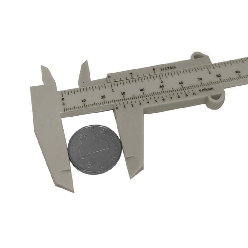 0-150mm 0.5mm Vernier Caliper Double Scale Plastic Vernier Caliper Measuring Student Mini Tool Ruler DIY Model Making