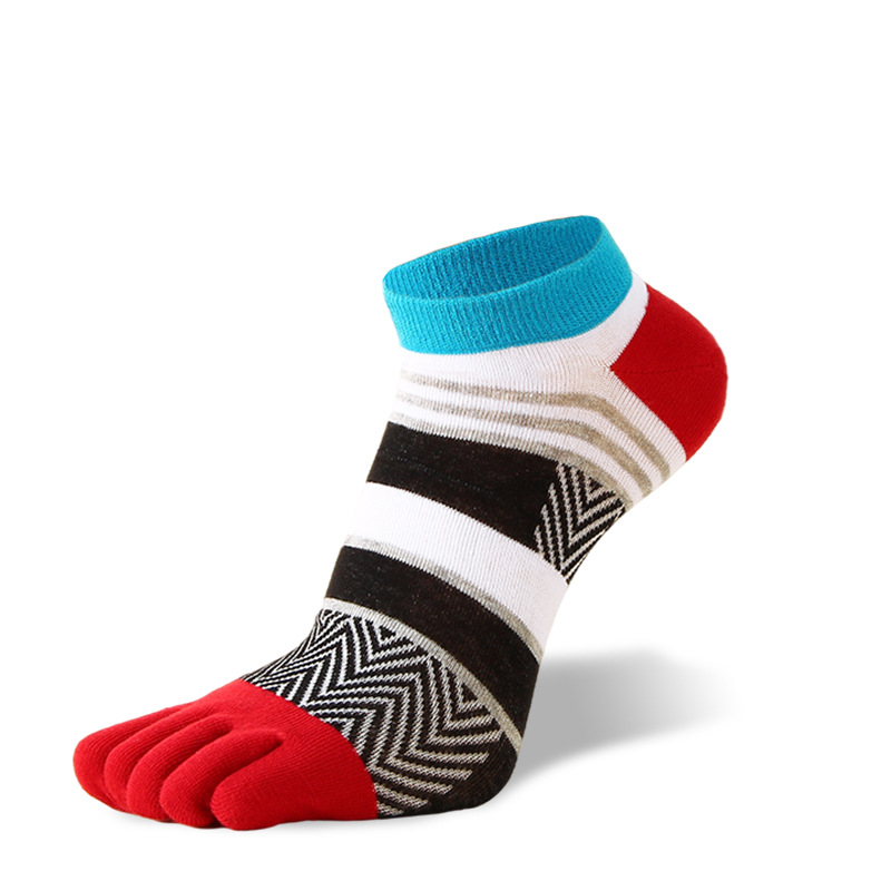 5 pares de calcetines con los dedos de los pies algodón brillante de malla de Color vibrante muy buen elástico lindo tobillo calcetines de cinco dedos de