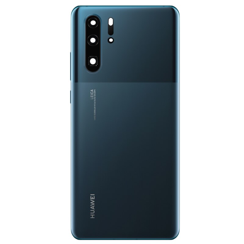 Originale Parti di Riparazione dell'alloggiamento Della Parte Posteriore per HUAWEI P30 pro Della Copertura Posteriore Della Batteria di Vetro con la Macchina Fotografica lente adesivo etichetta: Mystic blu