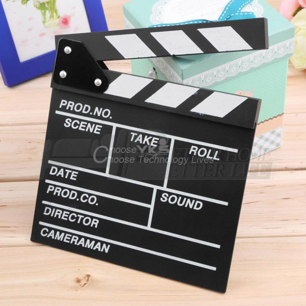 Woodon Film Clapperboard Direktor Video Szene TV Film Klöppel Gremium Film Schiefer schneiden Stütze 20x2 0x 1,5 cm heiße neue