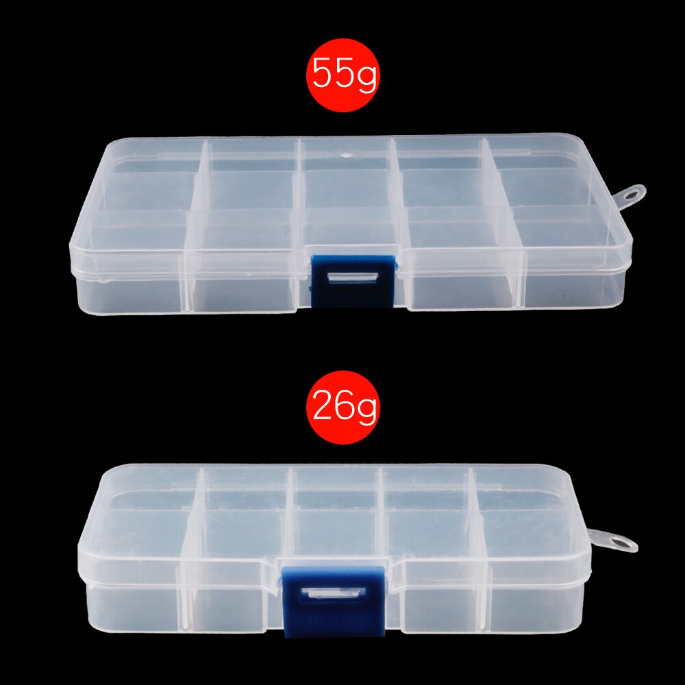 10 /15 Compartments Fishing Tackle Plastic Waterproof equipment Fish Lure fishing box for fishing Baits Adjustable Storage Box