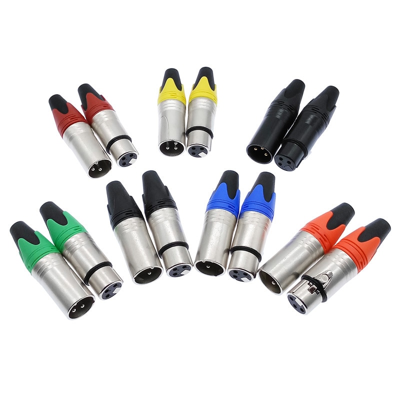 Xlr stecker Audio- stecker mikrofon stecker 3Stift lautsprecher stecker männlich &Ampere; weibliche farbe mic stecker