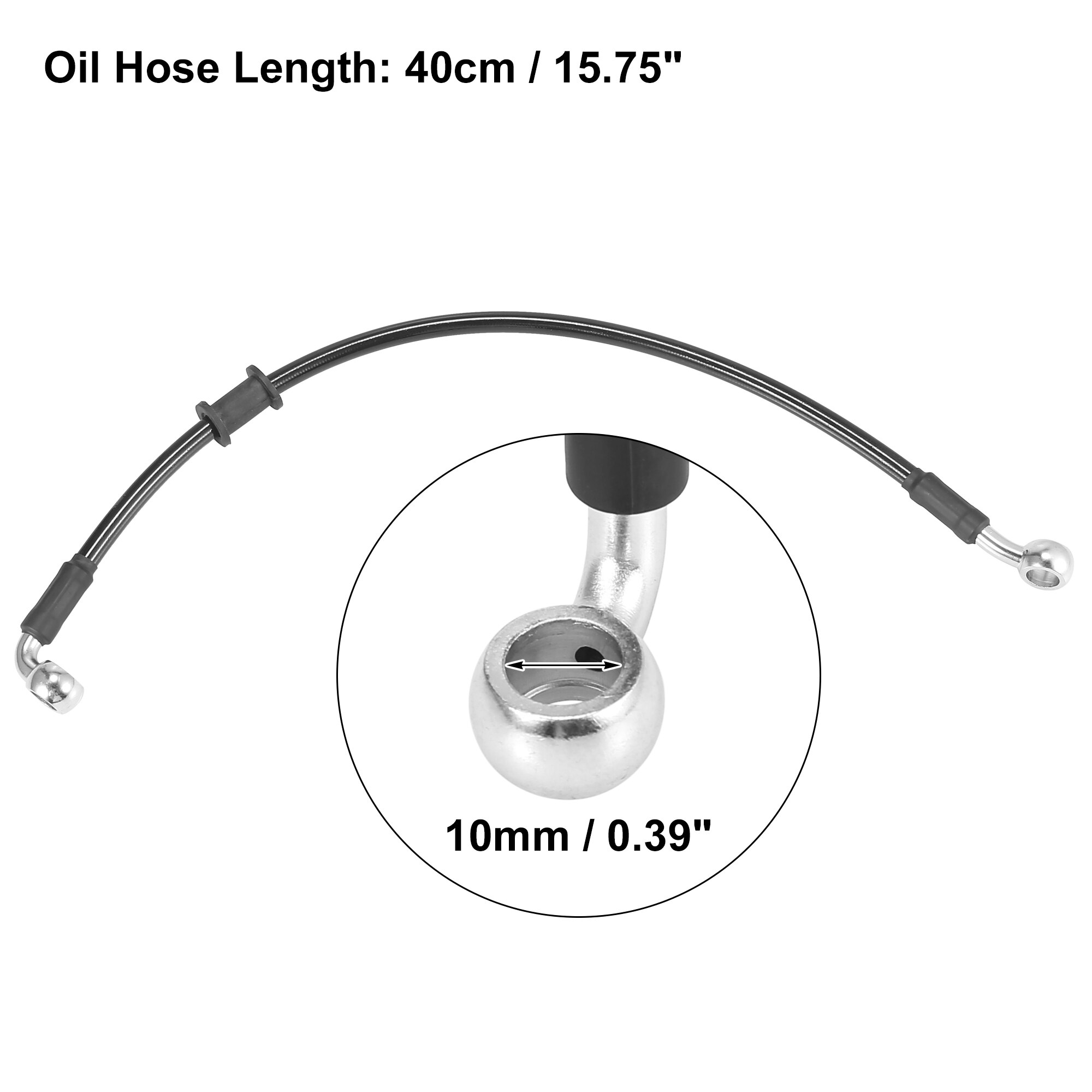 Motoforti-Tubo de manguera de aceite para embrague de freno de motocicleta, manguera trenzada de acero inoxidable, reforzada, hidráulica, Universal, 40cm