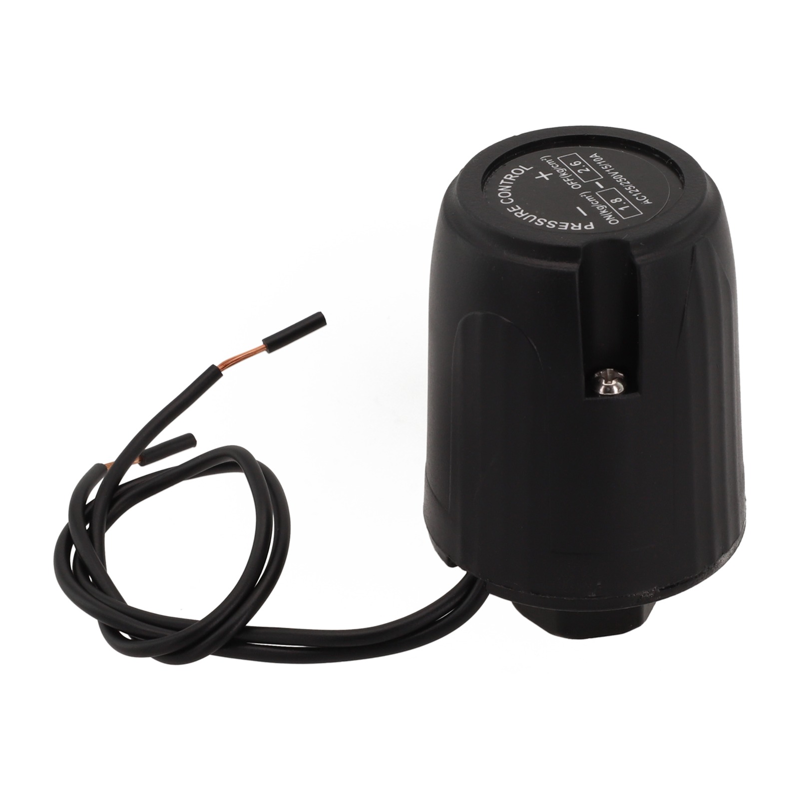 Vannpumpe automatisk trykkbryter pumpetrykkregulator dobbel kontakt 3/8 tommers innvendig gjenge 1/4 tommers utvendig gjenge: Svart