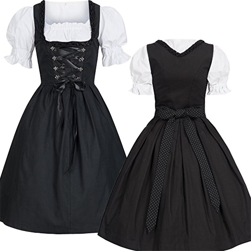 Middelalderlig kjole halloween kostumer til kvinder slim-fit sløjfe renæssance scene voksen cosplay tøj middelalder kjoler s -5xl