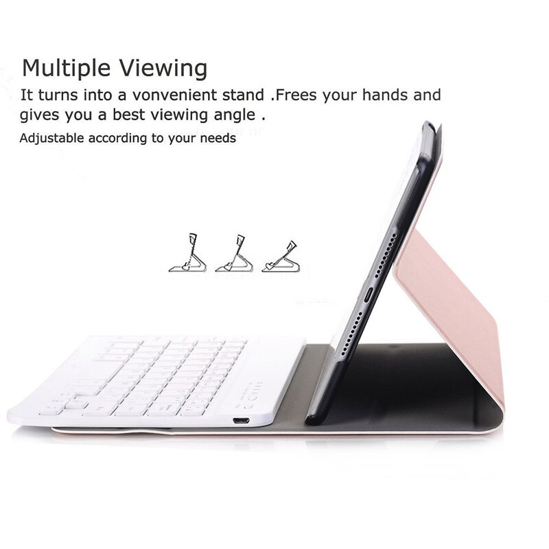 Tangentbordsfodral för huawei mediapad  m5 lite 10 10.1 tum bah 2-w09 bah 2-l09 bah 2-w19 bluetooth tangentbord läder vik