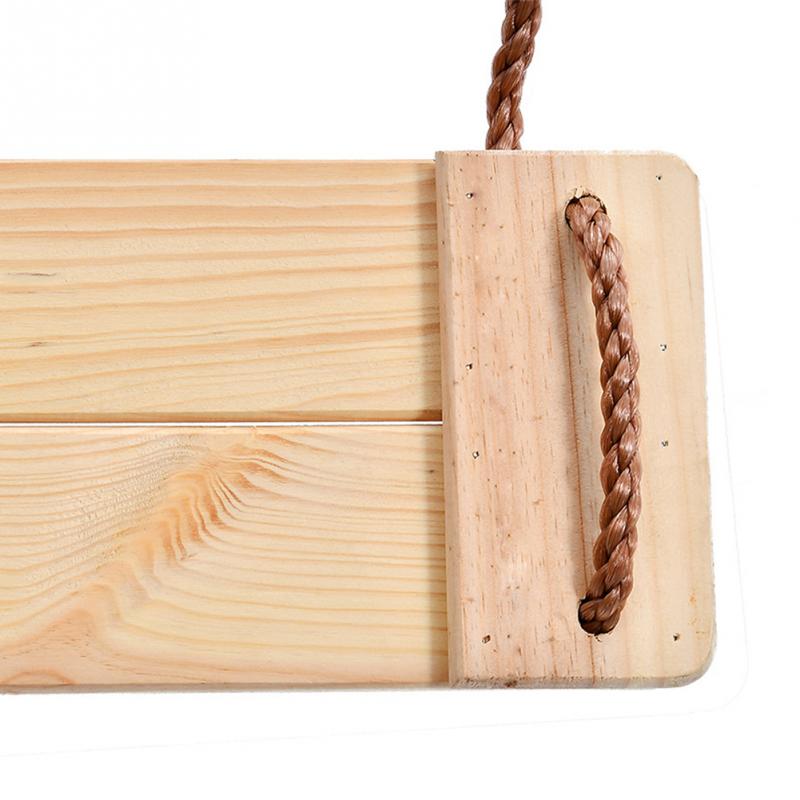 Adults Children Adjustable Rope Swing Kids Rocking Chair Indoor Outdoor Garden Yard Wooden Hanging Swings Game Tool