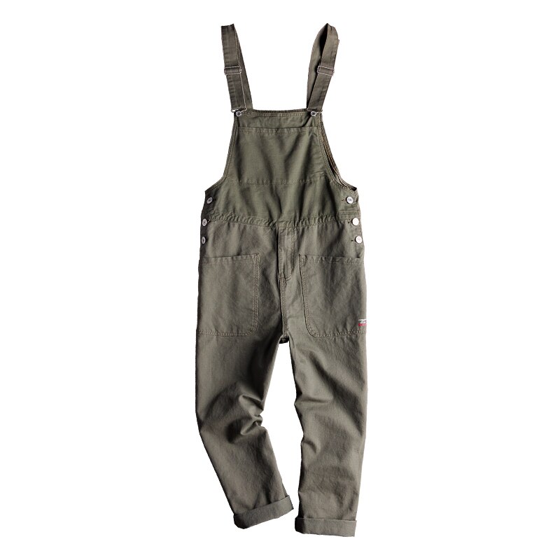 Punk stil herr lös overall jumpsuit herr one piece jumpsuit hip hop hängselbyxor man casual overall stora fickor byxor