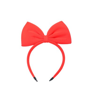 Red Bow Headband for girl Solid Color Knot Bow Hairband Big Bow Headband Accessories Hair Bow Hoop Girls: Default Title