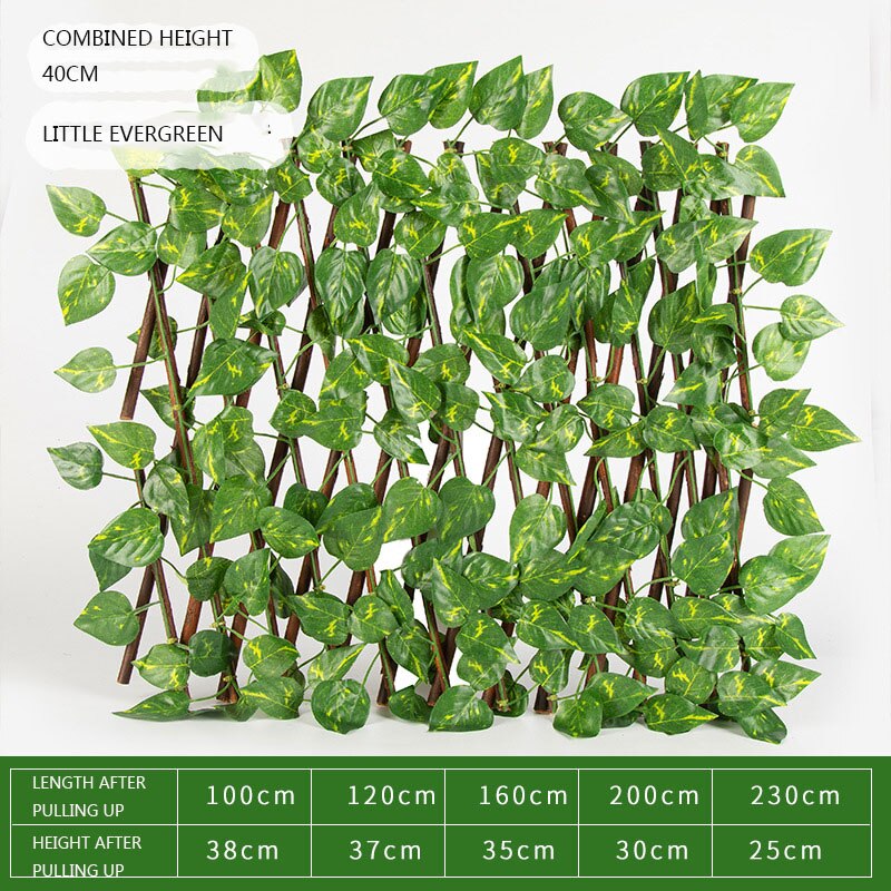 Clôture de Simulation télescopique, clôture de cour Anti-Ultraviolet, clôture de jardin, arbre d&#39;intimité, plante, décoration de la maison: E