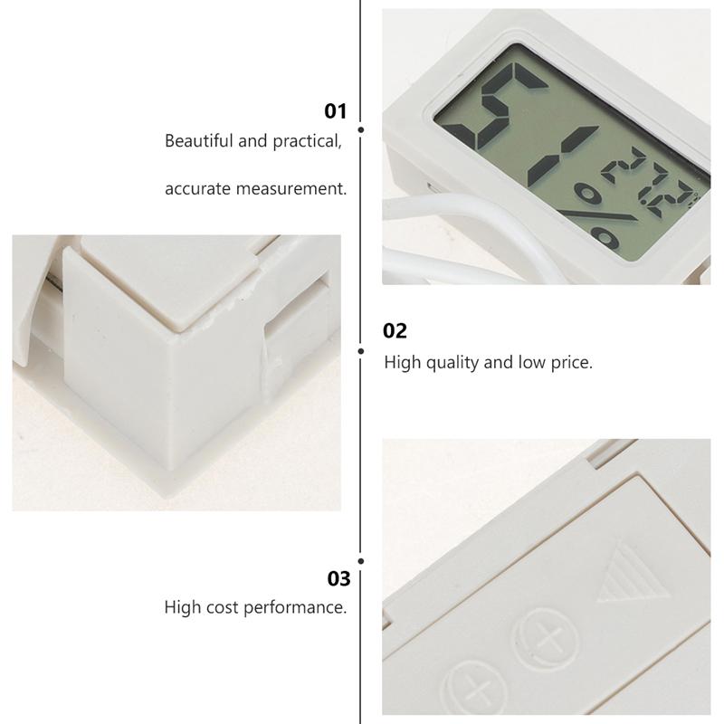 5Pcs Mini Digitale Hygrometer Thermometer Temperatuur-vochtigheidsmeter Thermometer Voor Pet