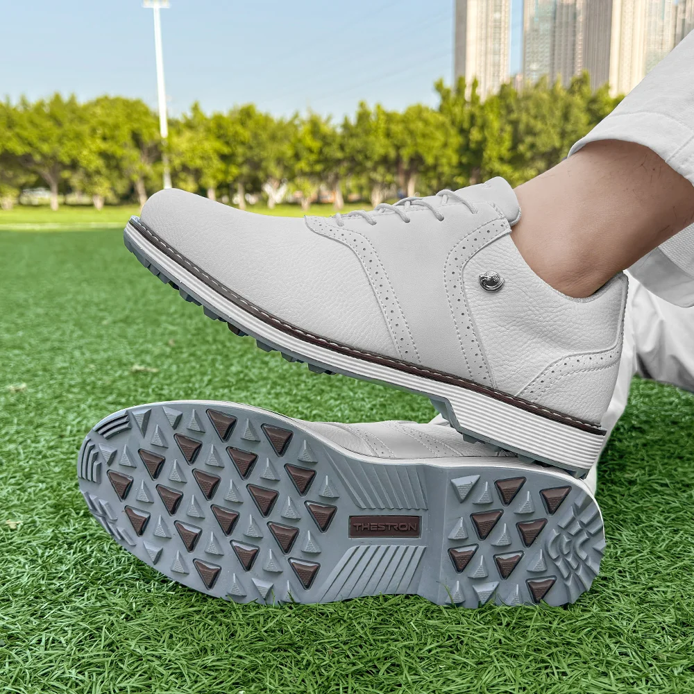 Klassische Golfschuhe Herren Spikes Golfschuhe Bequeme Fitnessstudio Turnschuhe