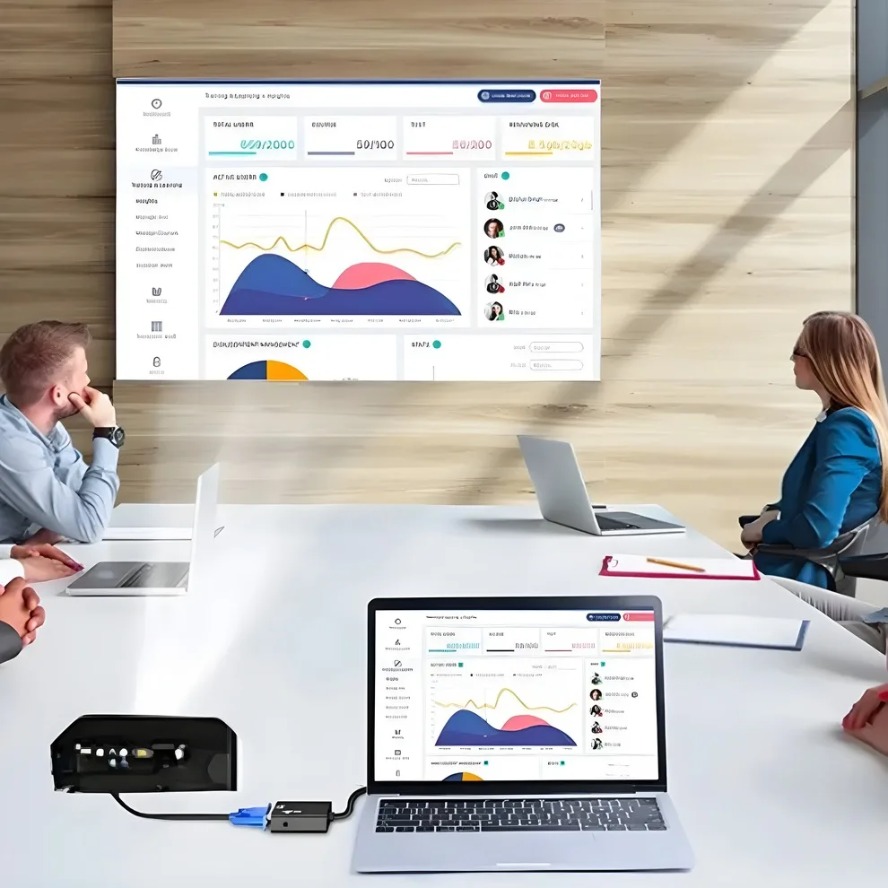 Grwibeou HDMI-compatibel naar VGA-adapter HD 1080P mannelijk naar VGA vrouwelijk converter met audiokabel HDTV NAAR VGA voor pc-laptop tablet