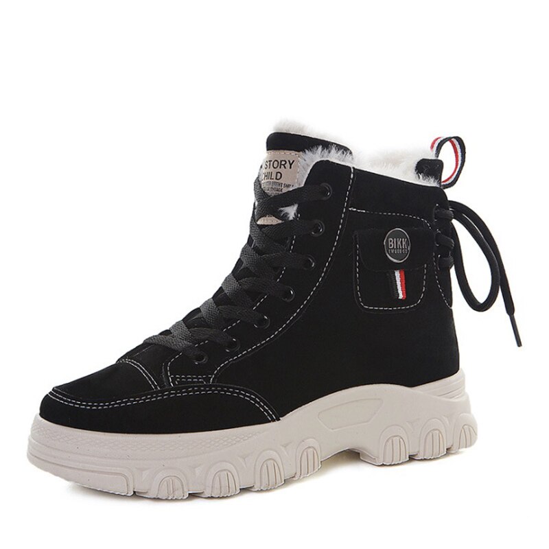 Dames sneakers winter damesschoenen flats platform casual schoenen voor dames comfortabele hoge top warme pluche off white schoenen